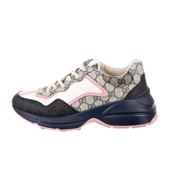 Gucci Shoes - NWT Gucci Women's Black, Pink, and Cream Sneakers